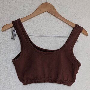ARQ wide strap bra brown size L
